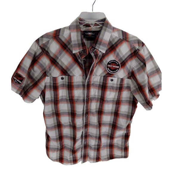 Harley-Davidson Other - Harley Davidson Genuine Motor Clothes Mens Shirt SZ L Plaid Short Sleeve button